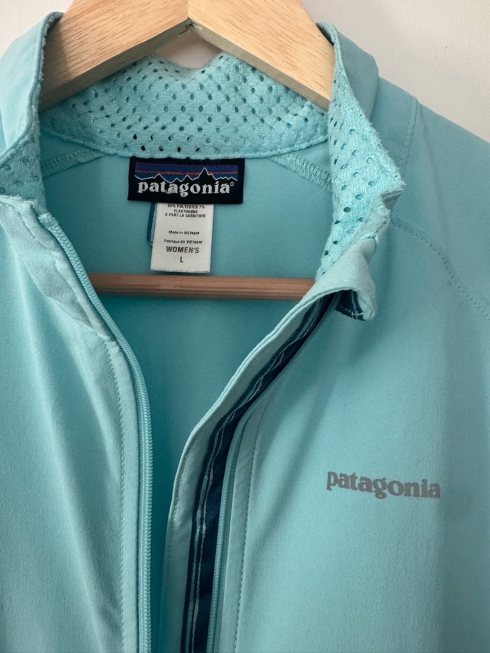 Patagonia Traverse Aqua Full Zip Lightweight Jacket Running Hiking Activewear - Picture 4 of 6